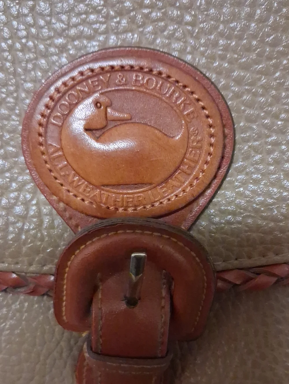 Dooney & Bourke Classic Two-Tone Leather Satchel Bag -